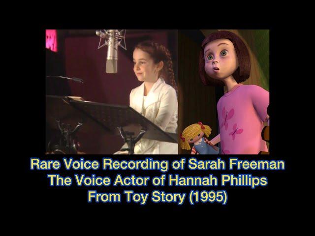 Rare Voice Recording of Sarah Freeman The Voice Actor of Hannah Phillips From Toy Story (1995)