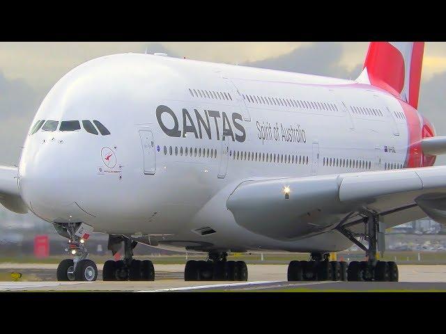 INCREDIBLE Airbus A380 CLOSE UP Takeoff & Landing | Qantas | Melbourne Airport Plane Spotting