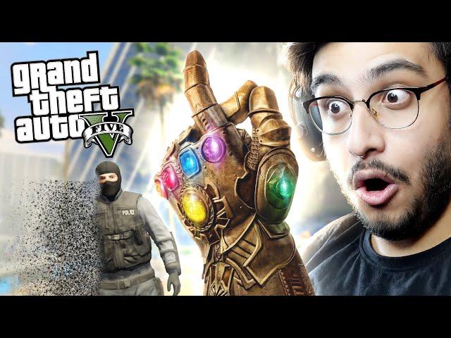 I BECAME THANOS AND SNAPPED MY FINGERS TWICE (GTA 5 MODS) | RAWKNEE