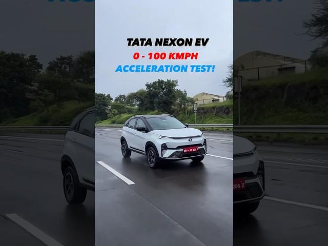 Tata NEXON EV - 0 to 100 ACCELERATION TEST! #NexonEV #Nexon #electriccar #0to100 #speedtest #shorts