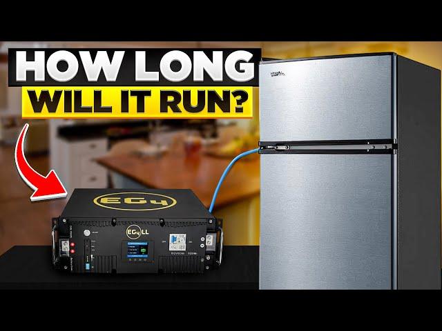 How long can a Server Rack Battery run a Fridge?