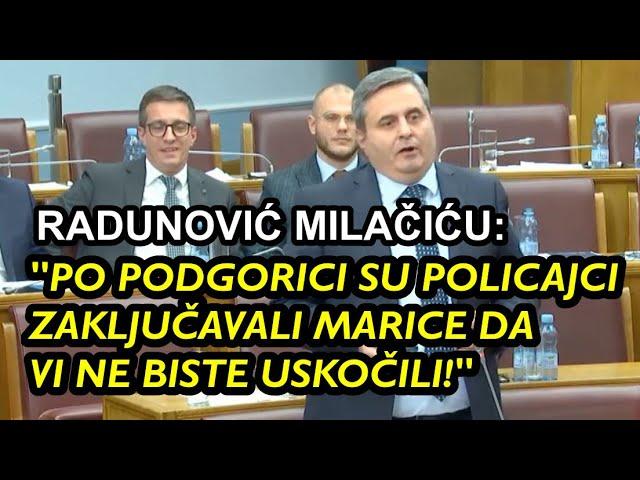 Radunović Marku Milačiću: Policajci su ZAKLJUČAVALI MARICE kad vi prolazite, da ne biste USKOČILI