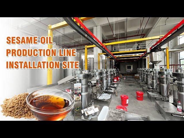 China Pacific Machinery Sesame Oil Production Line Installation Site|Sesame Oil Expeller|Oil Plant