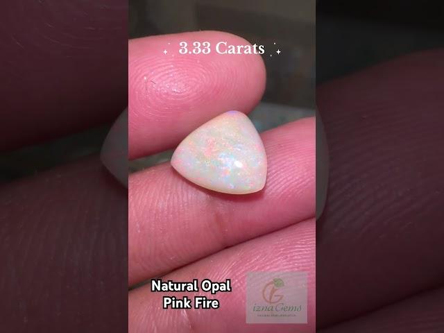 Radiant 3.33 Ct Natural Pink Fire Opal Trillion Cut #opal #gemstone #jewellery #ring #jewelry