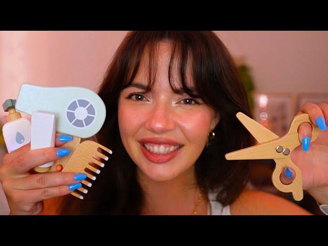 ASMR Giving You a Wooden Haircut and Makeover  (layered sounds, makeup, pampering)