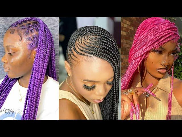 Slayed Colorful Braids Hairstyles Compilations | Julia Beauty and Style