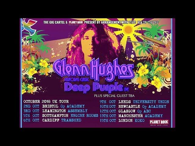 GLENN HUGHES Performs CLASSIC DEEP PURPLE LIVE October 2018 UK Tour