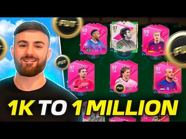 EASIEST way to go from 1k To 1 MILLION coins in EAFC 24! (How To Make 1 MILL EASY in FC 24) *GUIDE*