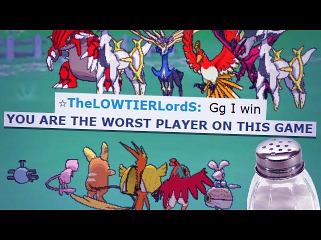 SUPER SALTY LEGENDARY SPAMMER CRIES SALTY TEARS ON POKEMON SHOWDOWN...FUNNY POKEMON SHOWDOWN SALT!