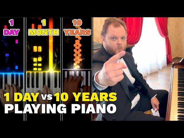 1 Day vs 10 Years Playing Piano |Vinheteiro|