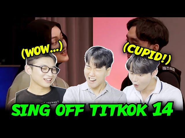 [Reaksi Korea] SING OFF TIKTOK 14 | Harmoni mereka yang menyeramkan!  (Reza, Eltasya Natasha)