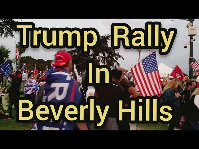 USA.Trump rally in Beverly Hills.