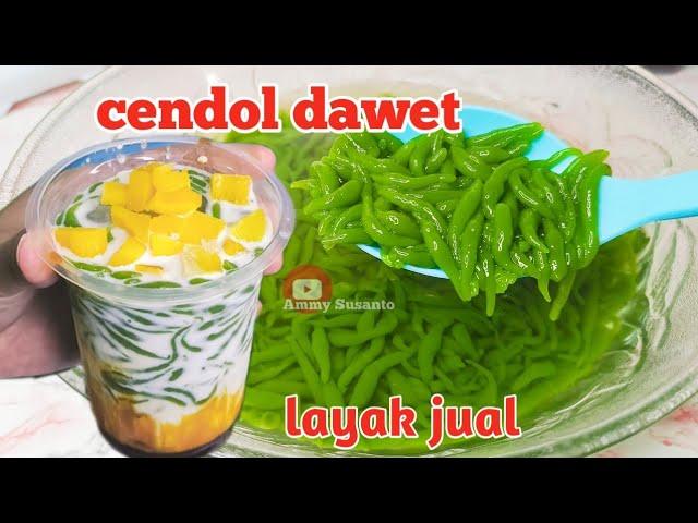 resep cendol dawet, lengkap dengan sirup gula aren dan santan yang gurih, bisa langsung jualan