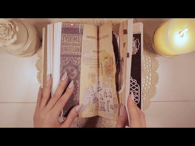 ASMR | Vintage journal flip-through | No Talking