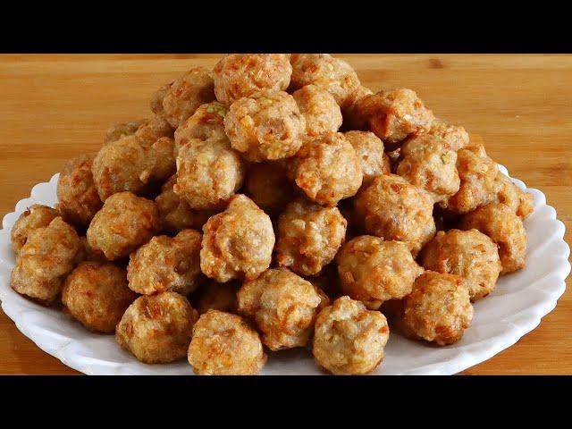 Teach you to fry meatballs at home, a bite full of fragrant mouth