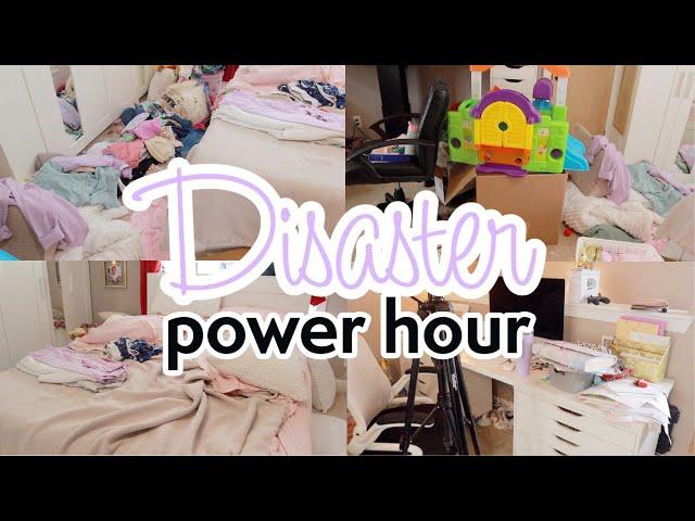 DISASTER Power Hour Clean With Me | Disaster Cleaning Motivation