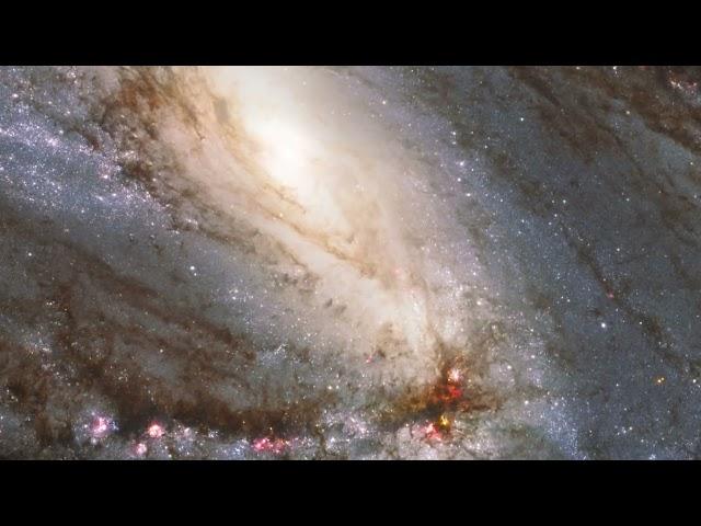 La grande et belle galaxie Messier 66