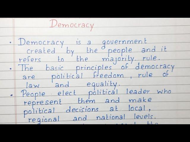 Write 10 lines on Democracy | Short Essay | English