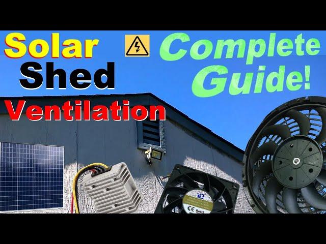 SOLAR shed ventilation! COMPLETE GUIDE - cooling chicken coops and outbuildings #solar #solarpower