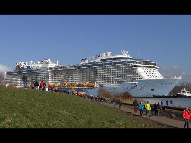 4K Video | Spectacular River Ems Conveyance ANTHEM OF THE SEAS | Emsüberführung