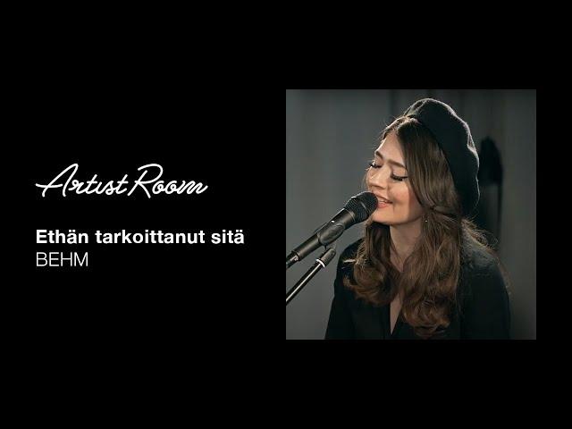 BEHM - Ethän Tarkoittanut Sitä (live & unplugged) – Genelec Music Channel