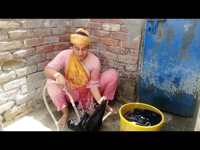 Today Washing My Clothes In Summer Seasson