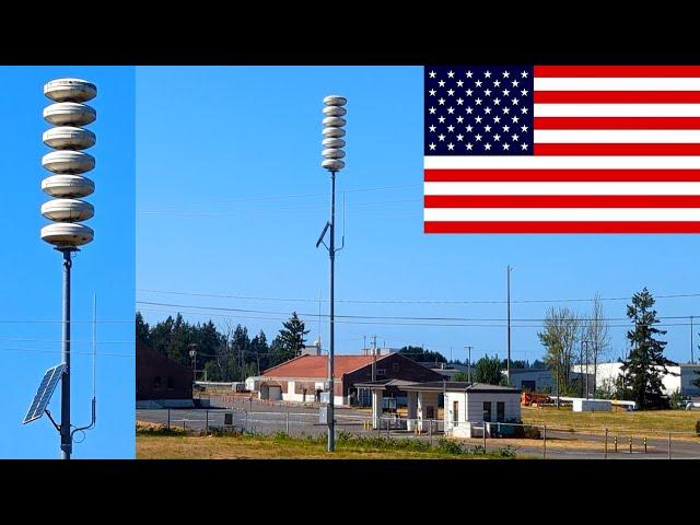 Federal Signal Modulator Siren Playing The National Anthem | U.S. Military Base