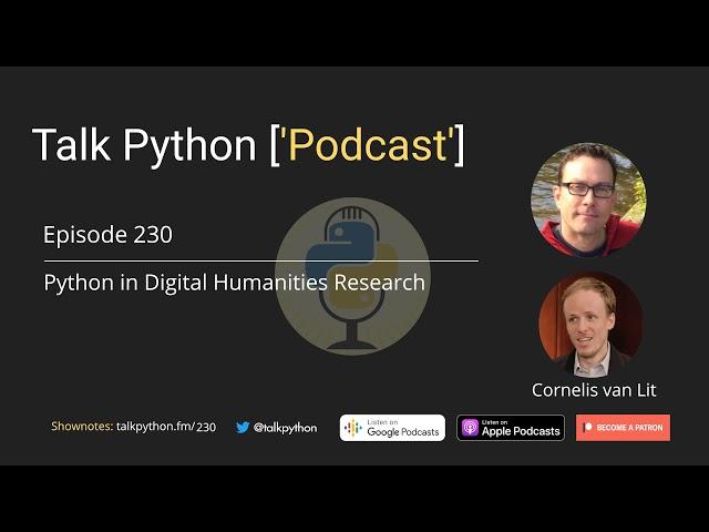 #230 Python in digital humanities research