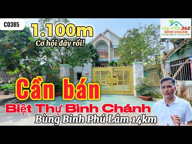 Biệt Thự Bình Chánh | Cần bán Gấp 1.100m2 Biệt Thự sân Vườn | Nhà Vườn 365 Bình Chánh | C0385