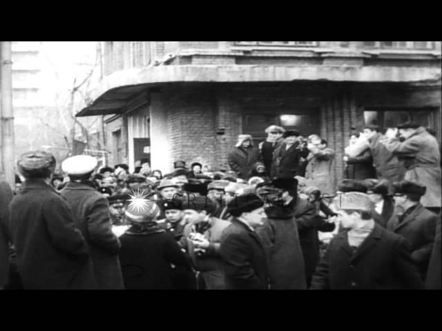 Former Soviet Premier Nikita Khrushchev makes a rare public appearance HD Stock Footage