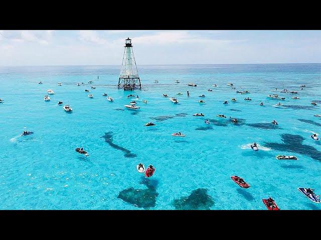 Alligator Reef Lighthouse in the Florida Keys (Jet Ski Adventures)