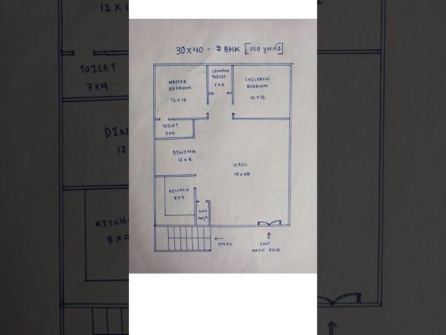 9573642466  houseplans 2bhk in 150 yards | 30*40#elevation#plan