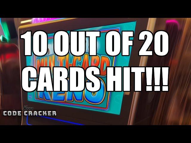 Multi-Card Keno -- 10 OUT OF 20 HIT!!!