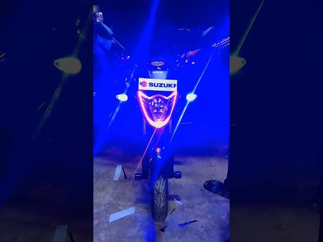 suzuki gixxer monotone headlight modified.#suzuki #gixxer #monotone #shorts