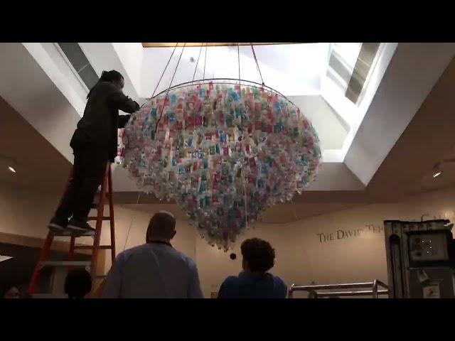 Newark Academy Water Bottle Chandelier Time-Lapse