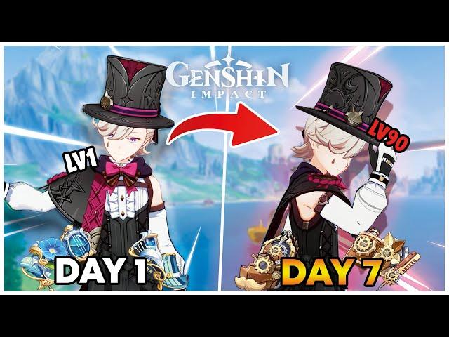 I ONLY built Lyney for 7 DAYS (Genshin Impact)