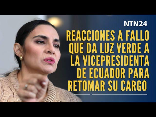 "La situación no es nada fácil": analista sobre el futuro político de la vicepresidenta de Ecuador