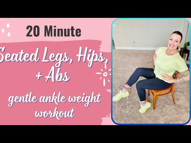 SEATED LEGS, HIPS, & CORE: Low Impact No Equipment At Home Chair Workout For Toned Legs & Strong Abs