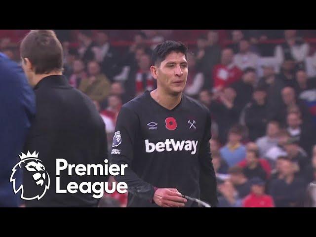 Edson Alvarez sent off for second yellow card v. Nottingham Forest | Premier League | NBC Sports