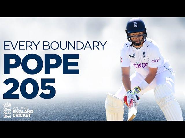  Record-Breaking Innings! |  Ollie Pope Hits 205 at Lord's |  Watch Every Boundary