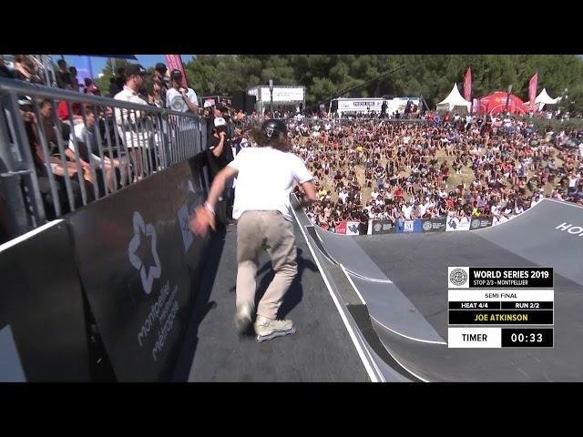 Joe Atkinson | 1st place - Occitanie World Skate Roller Freestyle Park Semi Final| FISE Montpellier