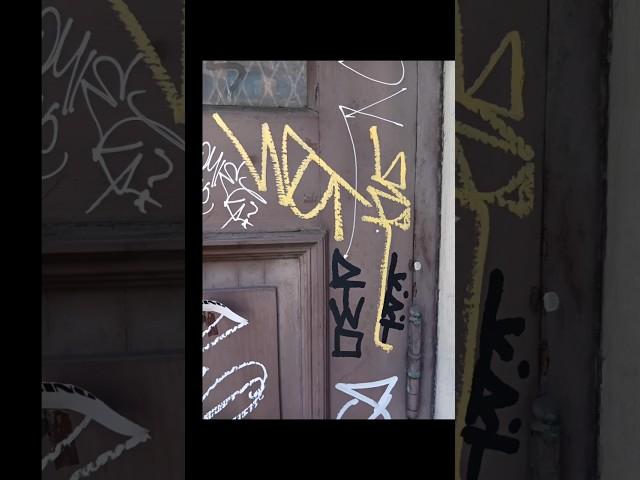 NYC GRAFFITI TAGS ON DOORS 2025 PART 2! #punkrock #rock #nycgraffiti #graffiti #nyc #shorts #tagging