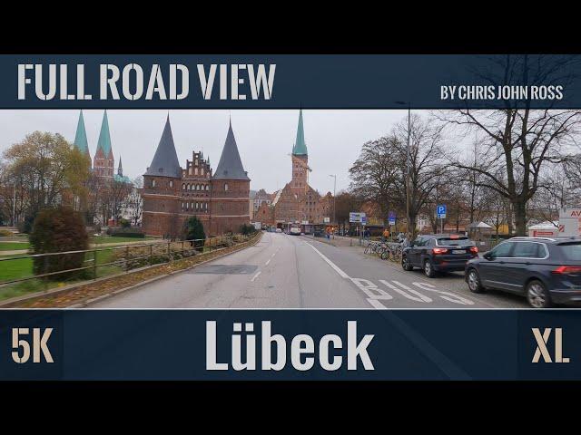 Lübeck, Germany: Stadtfahrt - City Tour - 5K (2880p/60p)