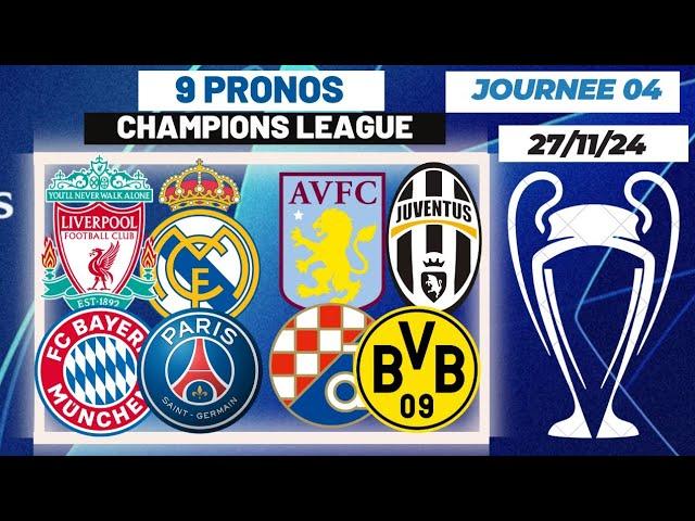 PRONOSTIC FOOT: PRONOSTIC CHAMPIONS LEAGUE // 27-11-24 (Réal Madrid, Liverpool, PSG, Bayern )