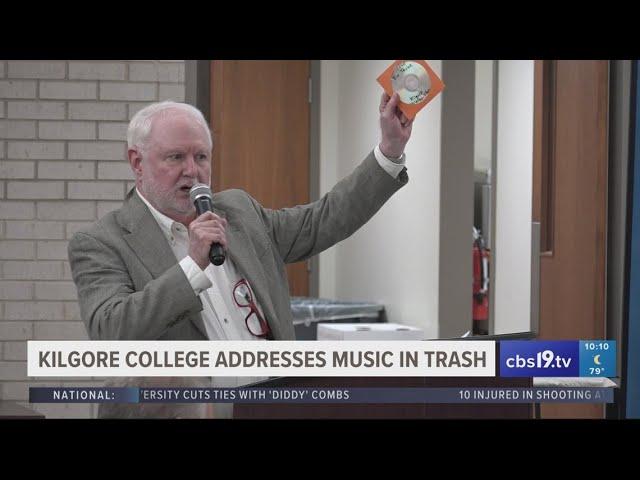 Kilgore College board addresses historic music archives being thrown in trash