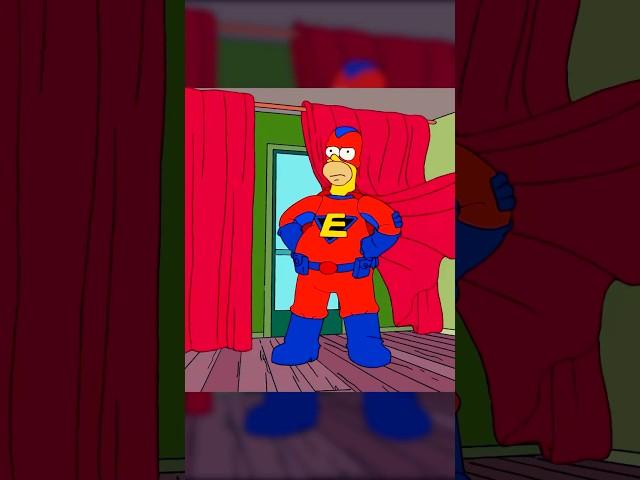 Homer becomes a superhero #shorts