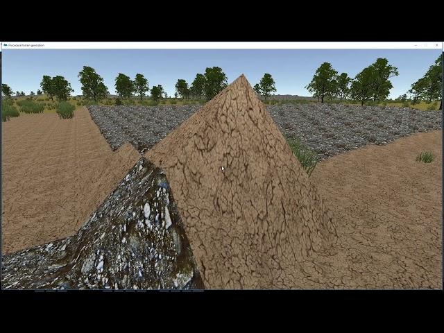 Gameplay Example - Procedural terrain generation and run-time alteration of terrain