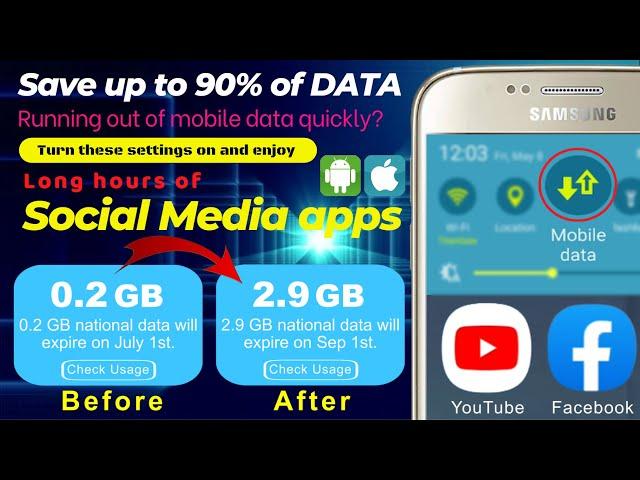 How to Save MOBILE DATA while using YouTube | Top 2 Data Saving Tricks for iOS and Android