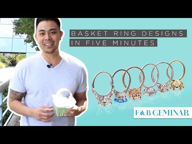 Basket Ring Designs In Less Than 5 Minutes - Featuring F&B's Rings