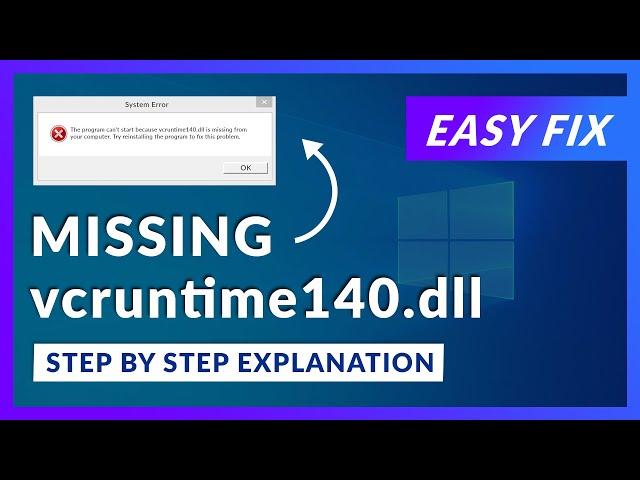 vcruntime140.dll Missing Error | How to Fix | 2 Fixes | 2021